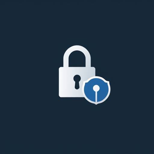 Icon representing data security with a lock and shield
