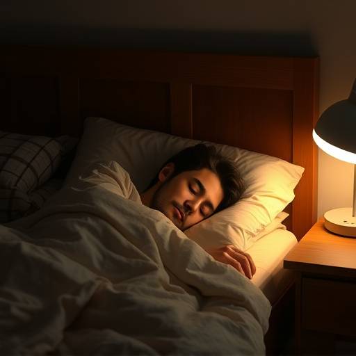 Illustration of a person sleeping soundly in bed