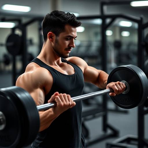 Person lifting weights at the gym, demonstrating strength training